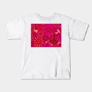 Red flower power Kids T-Shirt